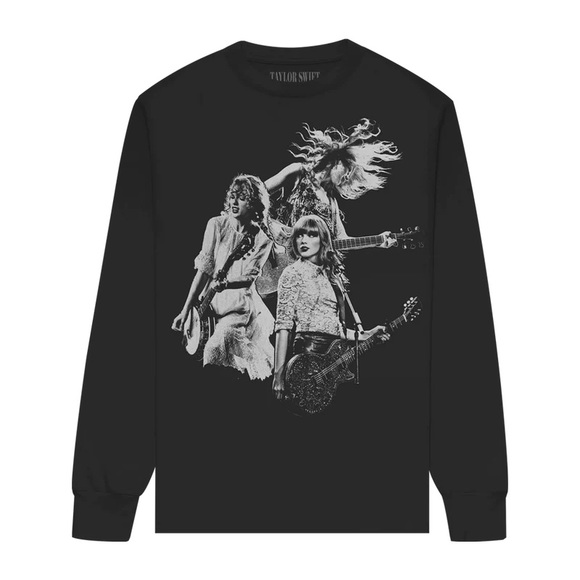 Taylor Swift Tops - Taylor Swift The Eras Tour collage black long sleeve